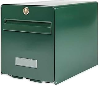 BURG-WÄCHTER Boîte aux Lettres Agréée La Poste, 1 Porte, 501 VE FAVOR, Vert, en Acier Galvanisé, Avec Porte à Ouverture Totale et Stop-Courrier (Porte bloquée à 120°)