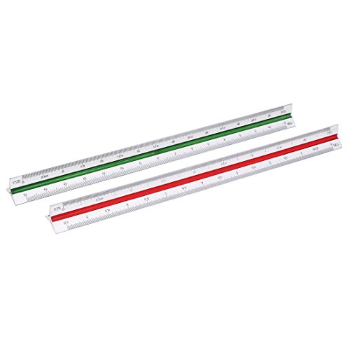 Regla triangular de plástico para escalar y medir 1 Set miniatura 1
