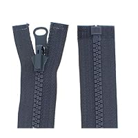 Kunststoff-Reißverschluss, Teilbar – 5 Mm Maschenweite, 3 Cm Breit, 50 Cm Lang, Marineblau