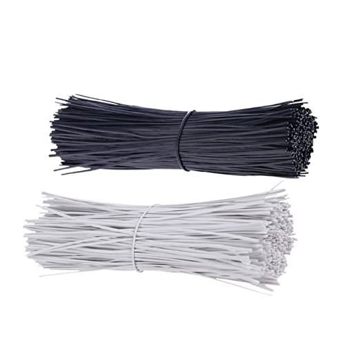 Hemobllo 2000 Peças De Laços Com Zíper Branco Preto Com Zíper Saco Branco Envoltórios De Arame Com T