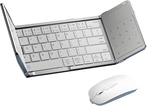 Teclado y ratón inalámbricos plegables para evitar cargar periféricos pesados en la mochila