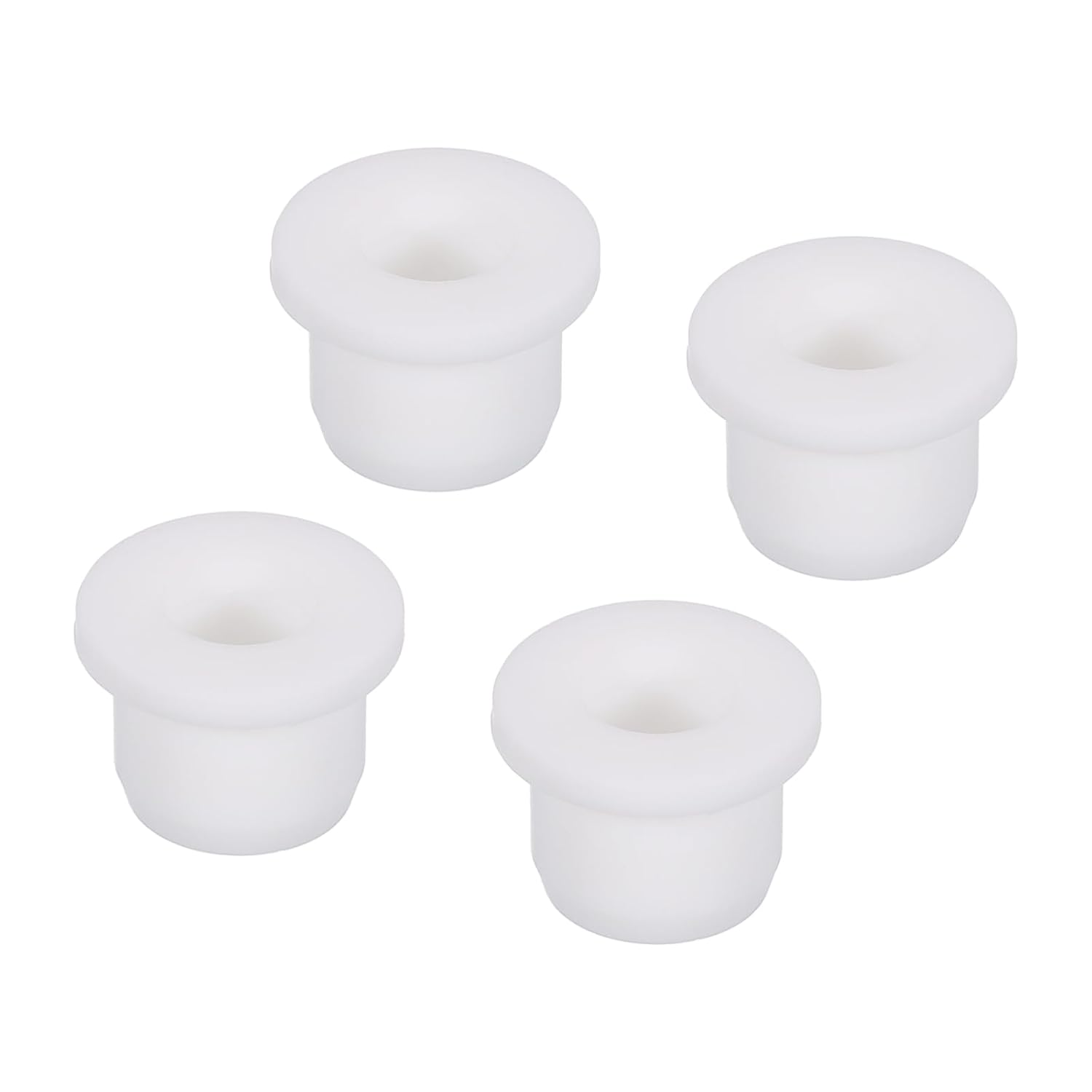 MECCANIXITY 4Pcs T Type Rubber Grommet Mount Dia 13mm ID 8mm H 12mm Seal Protection Flexible Hole Plugs for Cable Pipe White
