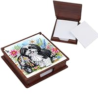 DIY Diamond Note Storage Box With 160 Sticky Notes, Diamond Art Painting Leather