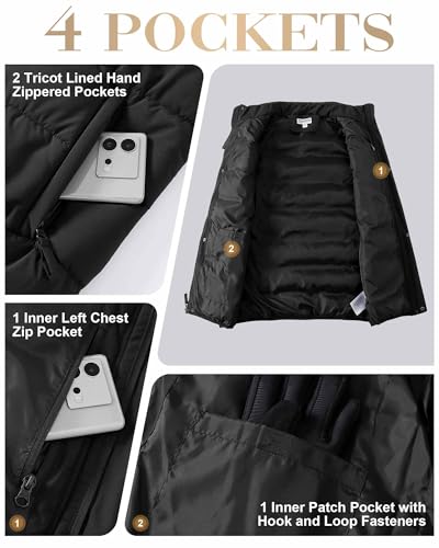 33,000ft Men's Puffer Vest Outerwear Winter Warm Padded Outdoor Casual Thick Insulated Quilted Sleeveless Jacket3
