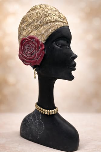 Busto Escultura de Dama Africana de 14 Pulgadas para Decoración miniatura 3