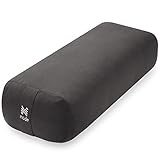 Node Fitness Organic Cotton 25" x 12" Rectangular Yoga Bolster - Gray