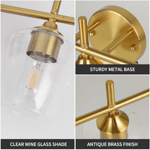 foucasal Bathroom Vanity Light Fixtures 5-Light Brushed Gold Modern by foucasal - Used condition - Image 5