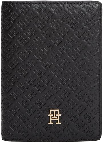 Porte-passeport Tommy Hilfiger femme noir Th Icon Mono AW0AW18501