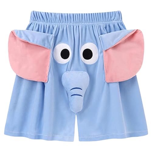 Elephant Pants for Men & Women, Funny Cartoon Elephant Soft Pajama Pants, Cute Shorts for Couple Loose Fit, Plus Size