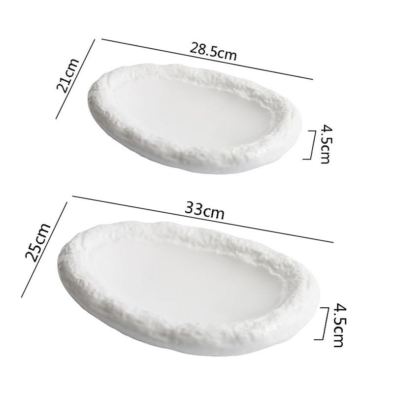 Platos De Comida Plato de cerámica con textura de piedra blanca pura for comedor, plato de postre for restaurante, plato de pasta, plato de sushi, vajilla creativa for cocinar Suministros Para La Fies