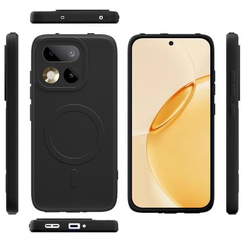 Image of Casotec Back Cover Compatible with Realme 16 Pro 5G | MagFit Ring Design (Non-Magnetic) | Shockproof Case | Anti-Slip Grip | Raised Camera Edges | Protective Case for Realme 16 Pro 5G (Matte Black)