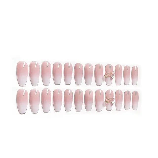 Image of Fashionharbour 24 Reusable Artificial Fake Nail Set| Lightweight & Long Lasting| Easy To Use| Quick Fix For Festivals & Special Occasions (w442)
