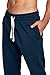 PROGO USA Men's Joggers Sweatpants Basic Fleece Marled Jogger Pant Elastic Waist (Small, Navy)
