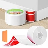 HOMIKLSA Plinthe flexible autocollante 6 m – Montage facile sans perçage, forte adhérence sur les murs, idéale pour les bâtiments anciens et les pièces modernes, plinthe en PVC blanc, pour rénovation