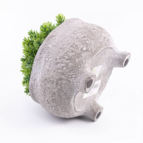 Blvvcom 6.3"X5.9"Artificial Succulents Plants,Burrito Sedum Fake Plants, Faux Succulents Plant With Cement Potted For Home,Shelf And Office Decoration #TOP3