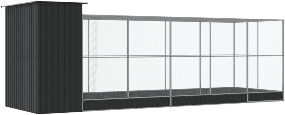 Gros plan sur la base et l'angle de la volière