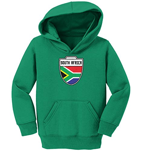 South Africa - Country Soccer Crest Toddler/Youth Fleece Hoodie (Kelly, 4T (Toddler))