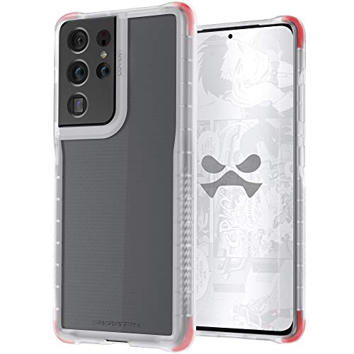 Image of Ghostek Covert Galaxy S21 Ultra Clear Case with Grip, Raised Bezel Screen Protection, Lifted Camera Lens Protective Bumper, Durable Slim Design for 2021 Galaxy S21 Ultra 5G (6.8 inch) (Phantom Clear), GHOCAS2676