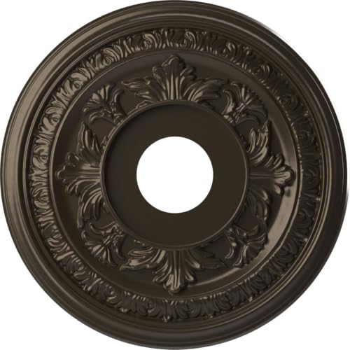 16"OD x 3 1/2"ID x 1"P Baltimore Thermoformed PVC Ceiling Medallion (Fits Canopies up to 6 1/2"), Metallic Dark Bronze