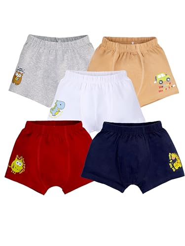 Image of KiddoPanti Boys Boxer Shorts Pack of 3 | Soft Cotton-Lycra Blend | Comfortable Fit with Bio Wash for All-Day Comfort | Kids Briefs