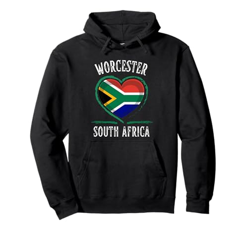 South Africa Flag Heart Worcester City Sudadera con Capucha