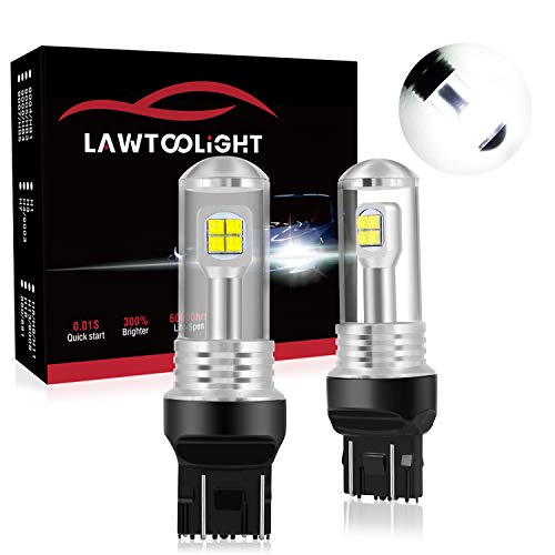 Lawtoolight 7443 7440 T20 992 7441 7444 W21W Led Bulbs, Turn Signal Light, Backup Light, Brake Light, Ep Led Chips 40W 4800 Lumens, 6000K Xenon White, 300% Brighter, Non-Polarity(Pack Of 2) #TOP3