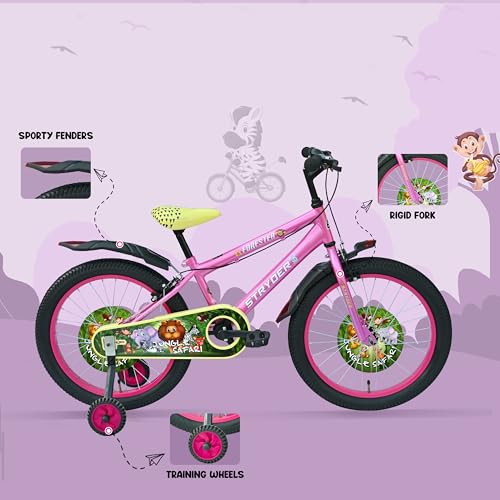 Image of Stryder Forester 20-Inch BMX Cycle for Kids | Sturdy Steel Frame | C Brakes | Rigid Suspension | Nylon Tyres | Suitable for Ages 7-13 Years | (Colour- Pink)