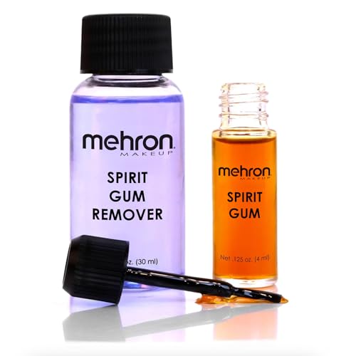 Mehron Makeup Spirit Gum & Remover Complete Kit | Spirit Gum Adhesive and Remover | Professional Cosmetic Glue for Halloween Cosplay Special FX & Wig | Made in the USA