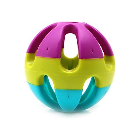 SOFEA Cat Jingle Bell Ball Jingle Bell Ball Jingle Bell Ball7cm Pet Cat Dog Puppy Jingle Bell Ring Ball Round Roll Fetch Play Chewing Toy Cover