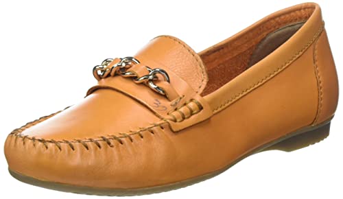 MARCO TOZZI Damen Mokassin, Blockabsatz, weiches FEEL ME Fußbett , aus hochwertigem Leder, ideal für Business und Freizeit