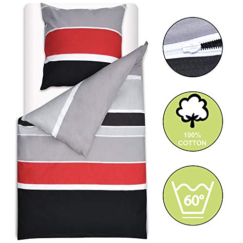 Beautissu Set di 2 Copripiumino 155x220 Delia