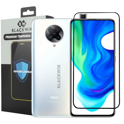 Image of Blackwik Tempered Glass Screen Protector for Poco F2 Pro with Edge-To-Edge Protector Coverage | Easy Installation Kit (Black)