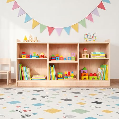 GarveeHome 6-Compartment Montessori Wooden Storage Shelf, 2-Shelf Toy Organizers and Storage, Natural Finish Kids' Bookcase for Playrooms, Nurseries & Classrooms
