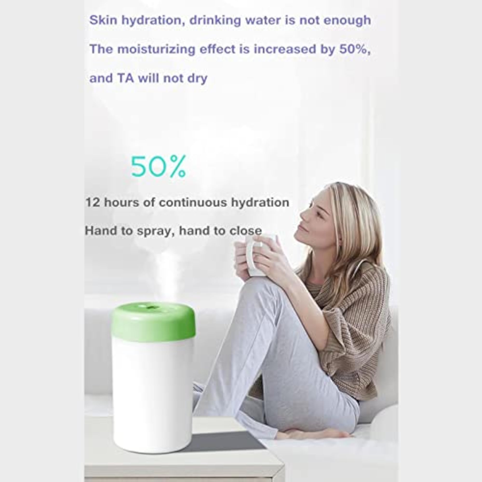 300ml Mini USB Aroma Diffuser, Green Humidifier