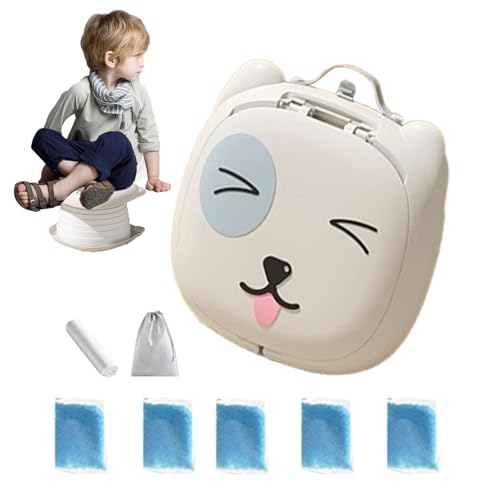 Orinal de viaje portátil para niños pequeños | Orinal plegable para coche – Práctico inodoro pequeño portátil con papel absorbente para exteriores, viajes por carretera