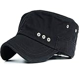 Rayna Fashion Men Women Short Bill Cadet Army Cap Military Hat Vintage Distressed Washed Cotton...
