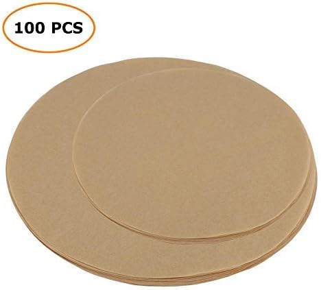 Cafurty 100 Sheets Parchment Paper Rounds 6" Diameter-Non-Stick Cake Pan Liner Circles, Cookie Baking Sheets, Precut for Cake Baking in Cheesecake Pan Spring form Pan and Tart Pan（Brown）