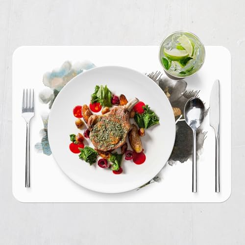 Sets de table Monet grand format 39,5x28,5 cm napperons en liège blanc