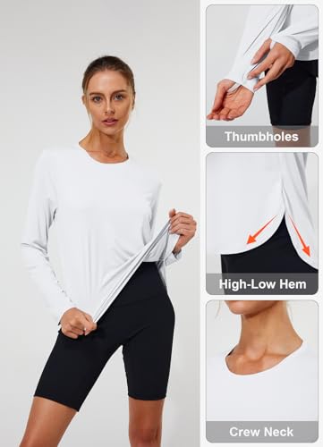 Women's Sun Protection Shirts UV SPF UPF 50+ Long Sleeve Rash Guard Hiking Running Quick Dry Lightweight4