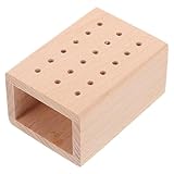 Artibetter Werkzeughalter mit 18 Löchern für Nagelfräser Aufsätze Praktischer Werkzeugorganizerblock zur Aufbewahrung von Nagelbohrern für Heim und Salonbedarf