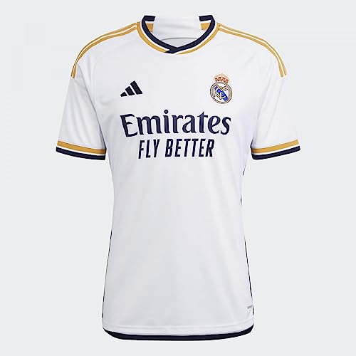 Adidas, Home Real Madrid, Jersey De Fútbol De Manga Corta, Blanco, XL, Hombre