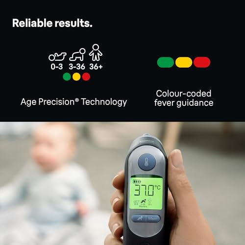 Braun ThermoScan 7 Ear thermometer - Age Precision Technology - Colour-coded Digital Display - Baby and Infant Friendly - #1 Brand among doctors(1)