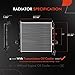 A-Premium Engine Coolant Radiator Assembly with Oil Cooler Compatible with Jeep Grand Cherokee 1999 2000 2001 2002 2003 2004 L6 4.0L, Automatic Transmission, Replace# 52079428AB, 2262