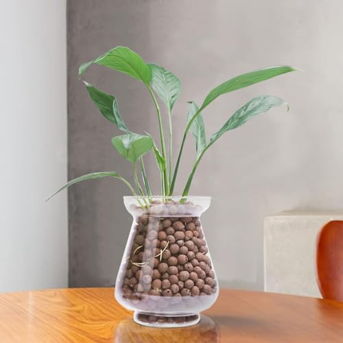 Image of Pulovin 2.5 lbs LECA Clay Pebbles for Plants, 4-16mm LECA Balls for Indoor Plants Drainage, Hydroponics, Aquaponics, Natural Clay Balls for Soil Root Development, Orchid Potting Mix