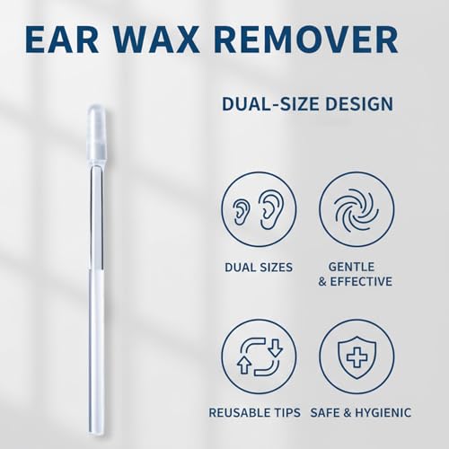 Yuwnd 48 Stück Ohrreiniger Sticky Pick, Sticky Ear Cleaner, Ohrreiniger mit Klebespitze, Wiederverwendbare Ohrenschmalz- Entfernungs-Klebestäbchen für Sichere und Sanfte Reinigung