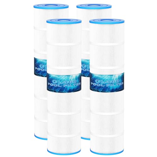 FOIRCEADAL CV460 Pool Filter Cartridge Replacement for Jandy CV460 CL460 Replace Jandy A0558000 R0554600 Pleatco PJAN115-PAK4 Unicel C-7468 Filbur FC-0810 FC-6410 Aladdin 21501 4 Pack