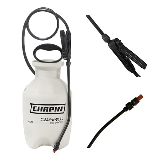 Chapin International 25010 1-Gallon Clean 'N Seal Poly Deck Sprayer for Deck Cleaners and Transparent Stains and Sealers, 1-Gallon (1 Sprayer/Package)