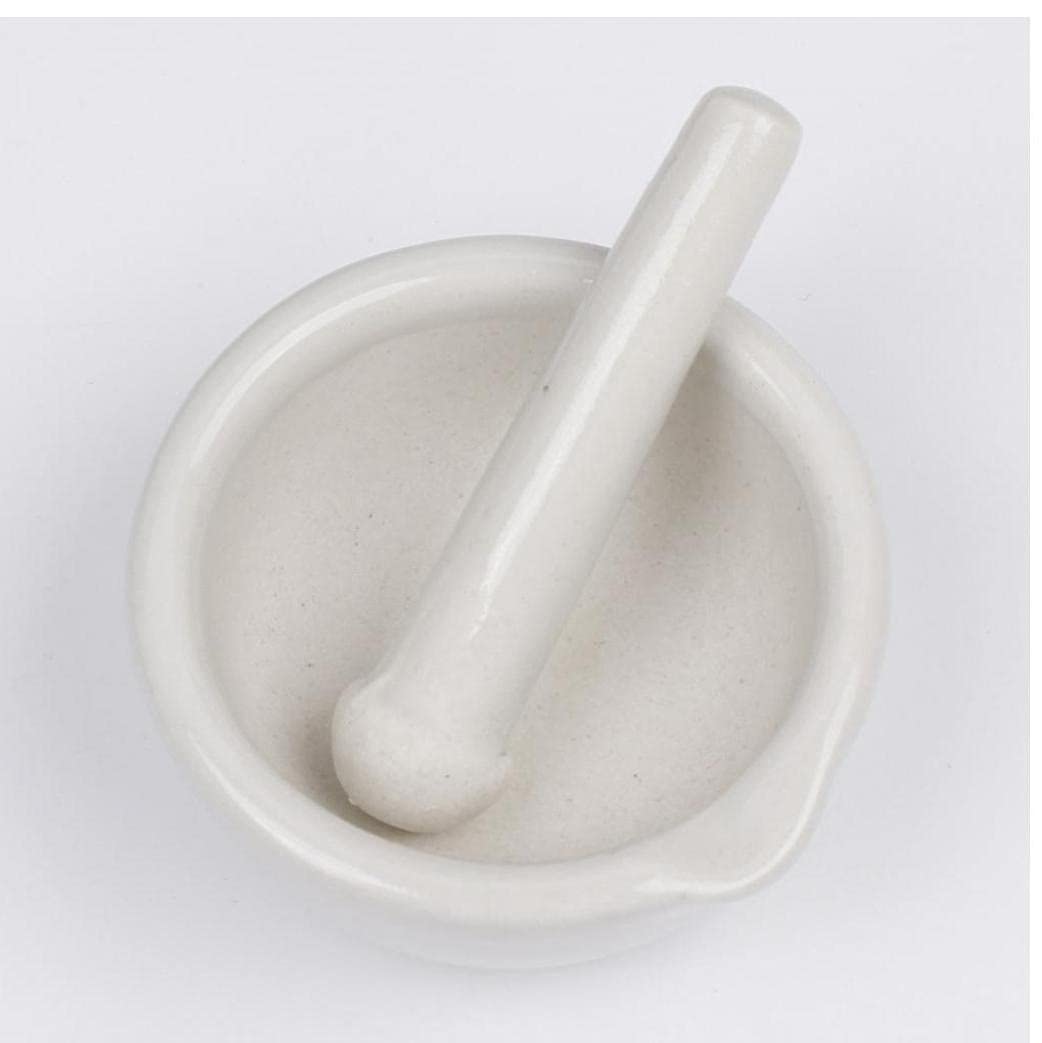 Ruluti Mini Porcelain Mortar And Pestle Mixing Grinding Bowl Set Tool For Spice Herb Grinder Crusher