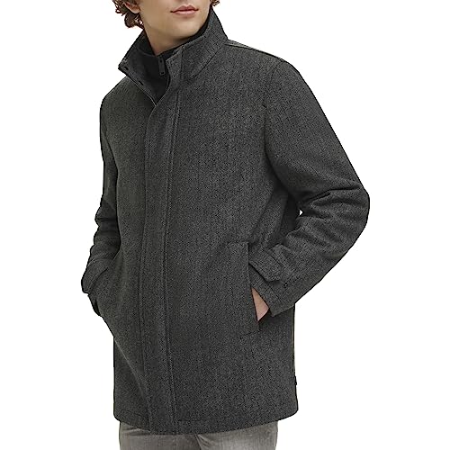 DOCKERS Men's Wool Melton Two Pocket Full Length Duffle Coat3