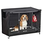 ZAOBAS Dog Crate Cover 48 Inch Heavy Duty Durable 600D Polyester Insulated Dog Kennel Cover for Dog Cage, Dog Cage Cover Fit for Most Wire Pet Crates (ONLY Cover)
